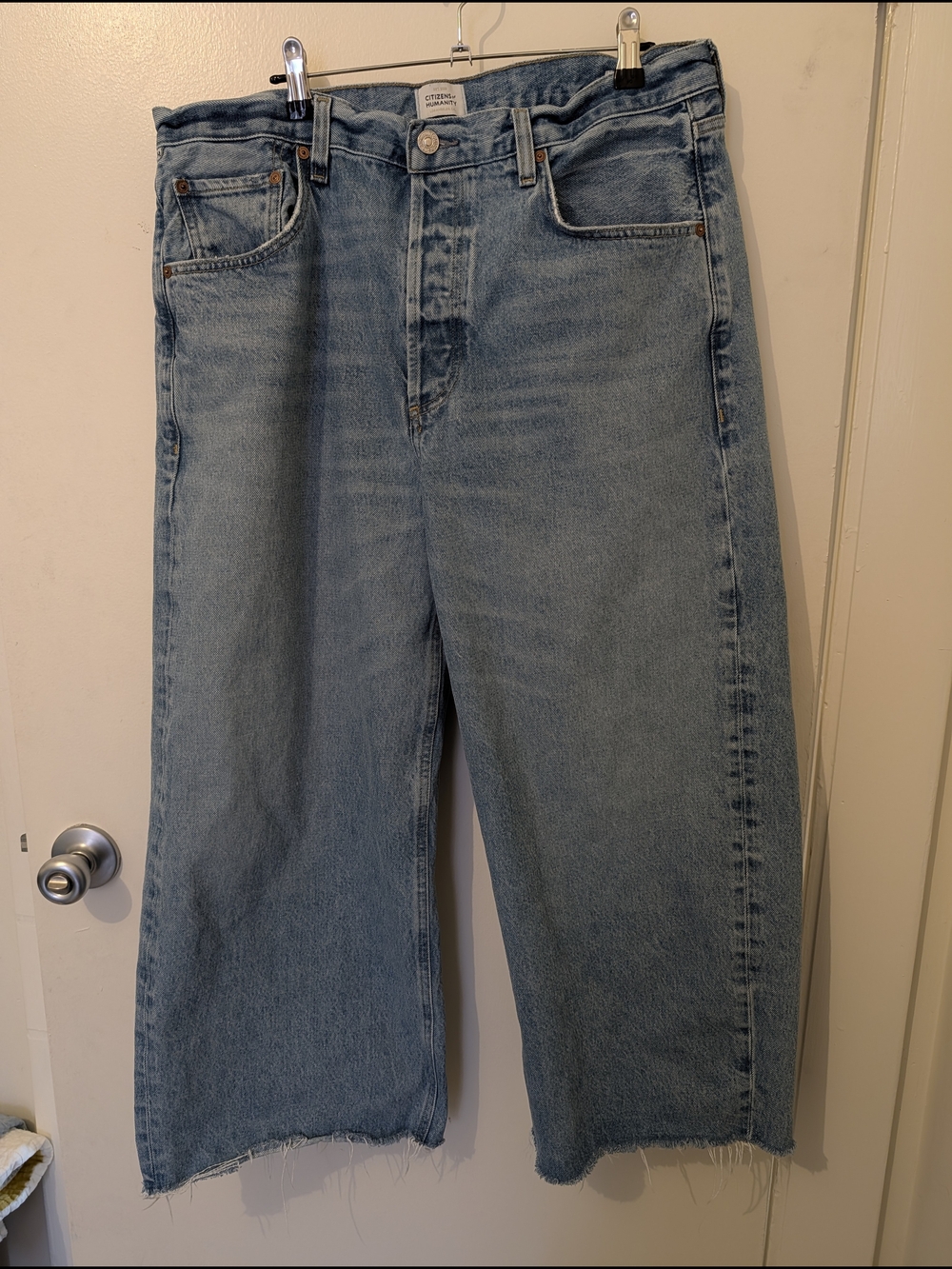 Citizens of Humanity Ayla Raw Hem Crop Jeans 32 Sodapop medium wash